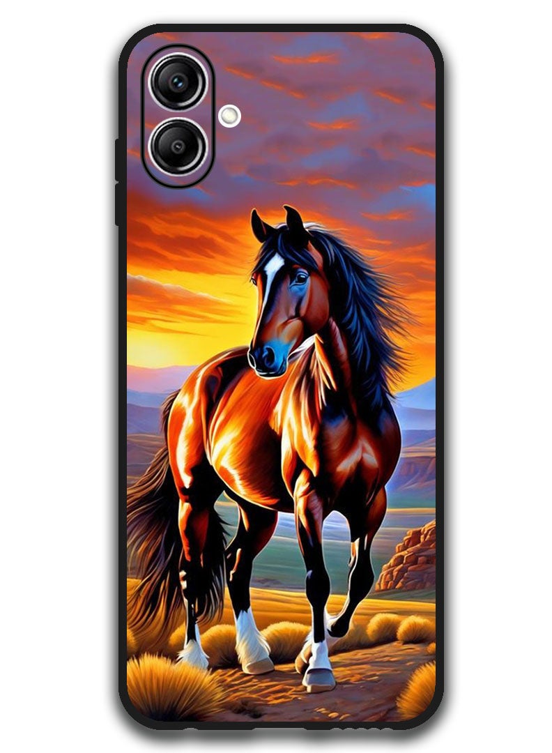 Theodor Case Compatible with Samsung Galaxy A07 6.7 Inch Protection Shockproof Bumper Cover Horse Painting - Image 1
